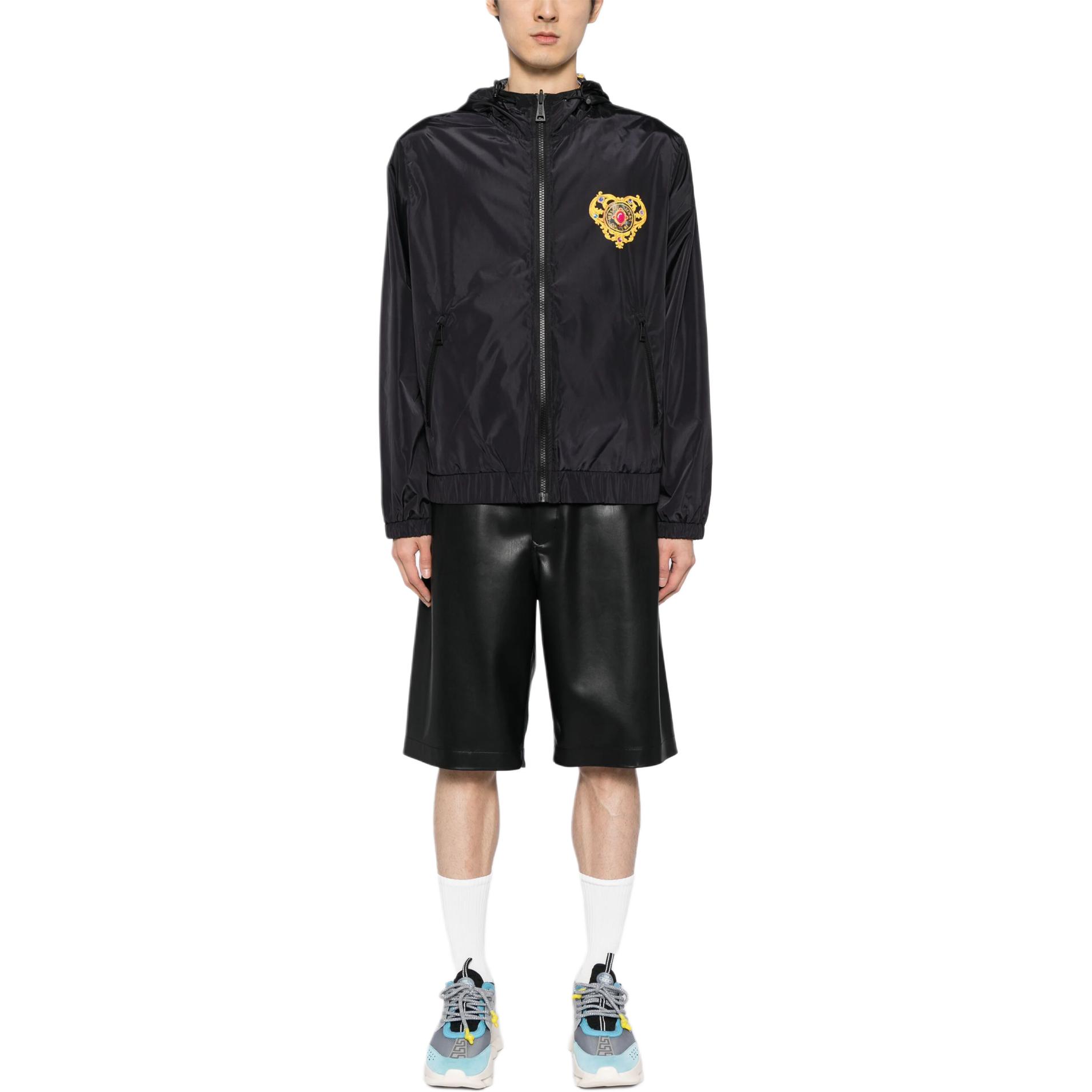 VERSACE JEANS COUTURE Reversible Logo Print Hoodie Jacket Black 76GAS405-CQ01S-899 圖 3