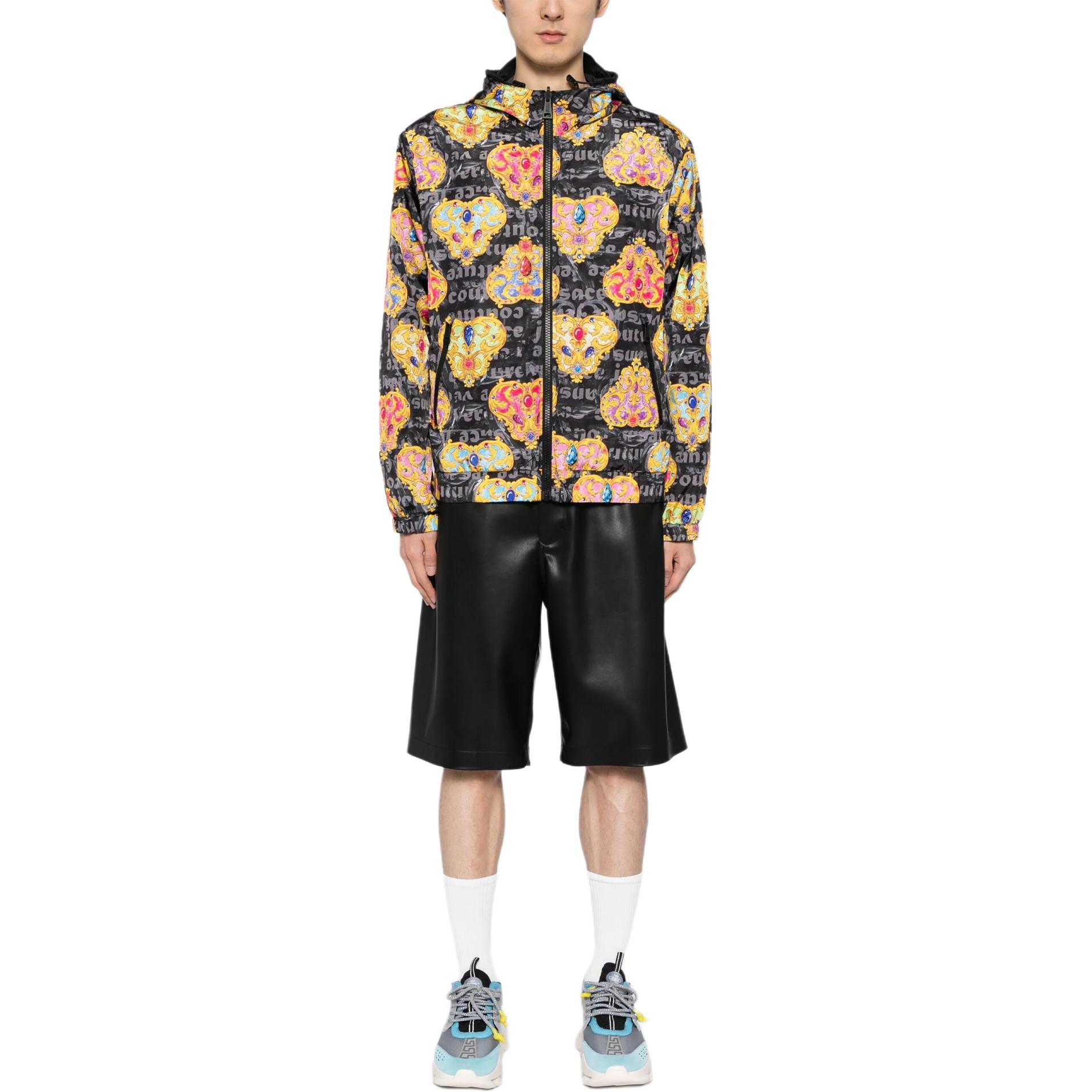 VERSACE JEANS COUTURE Reversible Logo Print Hoodie Jacket Black 76GAS405-CQ01S-899 圖 4