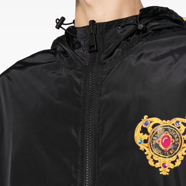 VERSACE JEANS COUTURE Reversible Logo Print Hoodie Jacket Black 76GAS405-CQ01S-899 圖 7