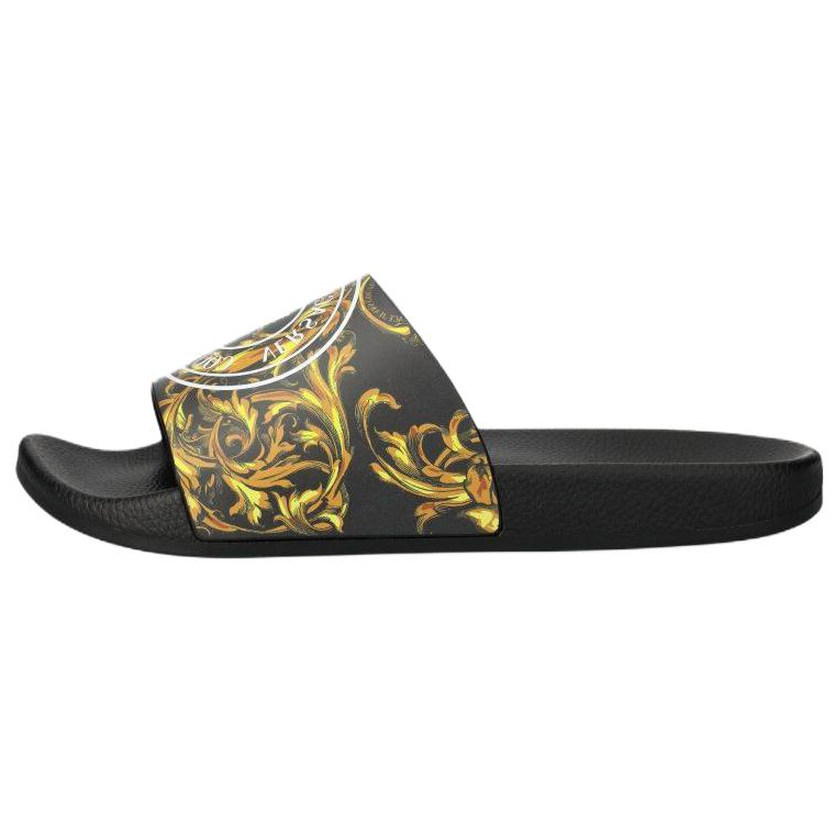 Versace Jeans Couture Simple Fashion Slide Sandals Black 76YA3SQ3-ZS198_G89