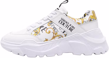 VERSACE JEANS COUTURE Speedtrack White Leather Low-Top Casual Sneakers Men 76YA3SC2-ZPA52_G03 VERSACE JEANS COUTURE Speedtrack White Leather Low-Top Casual Sneakers Men 76YA3SC2-ZPA52_G03