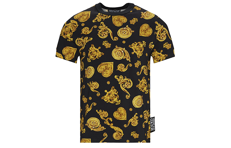 Order VERSACE JEANS COUTURE SS20 Baroque Print T-Shirt Men Black - Gift Suggestion EB3GVB724-ESN600-E899