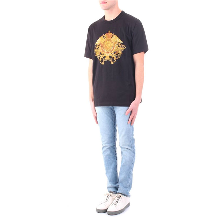 Details for VERSACE JEANS COUTURE SS21 Baroque Print T-Shirt Black - Fashion. B3GWA740-11620-889