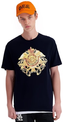 VERSACE JEANS COUTURE SS21 Black Graphic Print Crewneck T-Shirt B3GWA740-WUP601 Lookbook VERSACE JEANS COUTURE SS21 Black Graphic Print Crewneck T-Shirt B3GWA740-WUP601