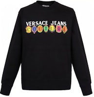 VERSACE JEANS COUTURE SS21 Black Logo Print Long Sleeve Sweatshirt B7GWA7PC-30456-899 VERSACE JEANS COUTURE SS21 Black Logo Print Long Sleeve Sweatshirt B7GWA7PC-30456-899
