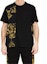 Shop VERSACE JEANS COUTURE SS22 Black Printed Crewneck T-Shirt Gift Idea 72GAH6R9-JS049-G89