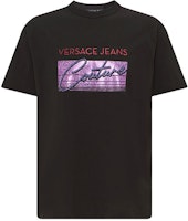VERSACE JEANS COUTURE SS22 Casual Letter T-Shirt Black 72GAHG02-CJ00G-899 VERSACE JEANS COUTURE SS22 Casual Letter T-Shirt Black 72GAHG02-CJ00G-899