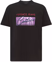 Order VERSACE JEANS COUTURE SS22 黑色休閒字母T恤 72GAHG02-CJ00G-899