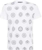 VERSACE JEANS COUTURE SS22 White Cotton T-Shirt with V Logo - Gift Idea 72GAH6S4-JS047-003 VERSACE JEANS COUTURE SS22 White Cotton T-Shirt with V Logo - Gift Idea 72GAH6S4-JS047-003