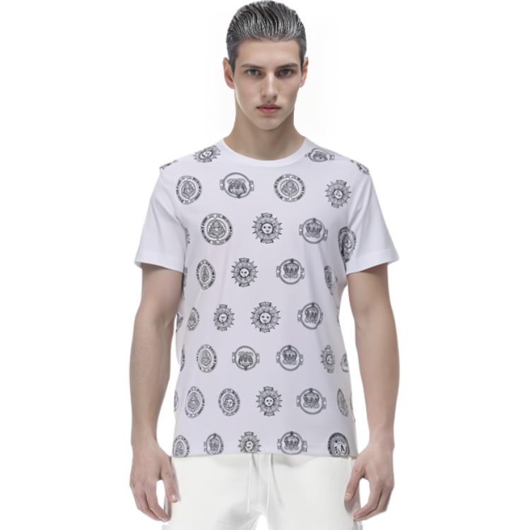 Details for Camiseta Blanca Algodón VERSACE JEANS COUTURE SS22 con Logo V - Idea Regalo 72GAH6S4-JS047-003