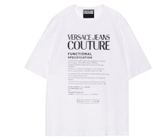VERSACE JEANS COUTURE SS22 White Crewneck Graphic Print T-Shirt. 72GAHT21-CJ00O-003 VERSACE JEANS COUTURE SS22 White Crewneck Graphic Print T-Shirt. 72GAHT21-CJ00O-003