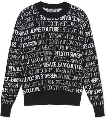 VERSACE JEANS COUTURE SS22 全版LOGO黑色圓領毛衣 E73GAFM13-ECM02A_EA0E Buy VERSACE JEANS COUTURE SS22 全版LOGO黑色圓領毛衣 E73GAFM13-ECM02A_EA0E