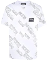 VERSACE JEANS COUTURE SS22 All-Over Logo Print T-Shirt White 72GAH6R3-JS043-003 VERSACE JEANS COUTURE SS22 All-Over Logo Print T-Shirt White 72GAH6R3-JS043-003