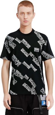 VERSACE JEANS COUTURE SS22 Baju-T Cetakan Logo Hitam Lelaki yang Berfesyen 72GAH6R3-JS043-899 Details for VERSACE JEANS COUTURE SS22 Baju-T Cetakan Logo Hitam Lelaki yang Berfesyen 72GAH6R3-JS043-899