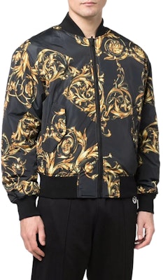 VERSACE JEANS COUTURE SS22 Baroque Print Zip Bomber Jacket Black Men 72GAS4D7-CQS24-G89 Shop VERSACE JEANS COUTURE SS22 Baroque Print Zip Bomber Jacket Black Men 72GAS4D7-CQS24-G89