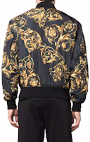 Purchase VERSACE JEANS COUTURE SS22 Baroque Print Zip Bomber Jacket Black Men 72GAS4D7-CQS24-G89