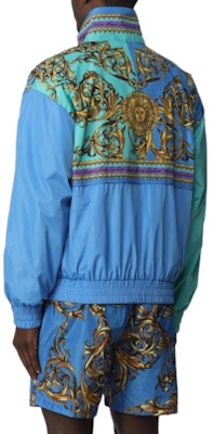 范思哲牛仔Couture SS22巴洛克印花男士蓝色拉链夹克 A035685X000-BLUE Lookbook 范思哲牛仔Couture SS22巴洛克印花男士蓝色拉链夹克 A035685X000-BLUE