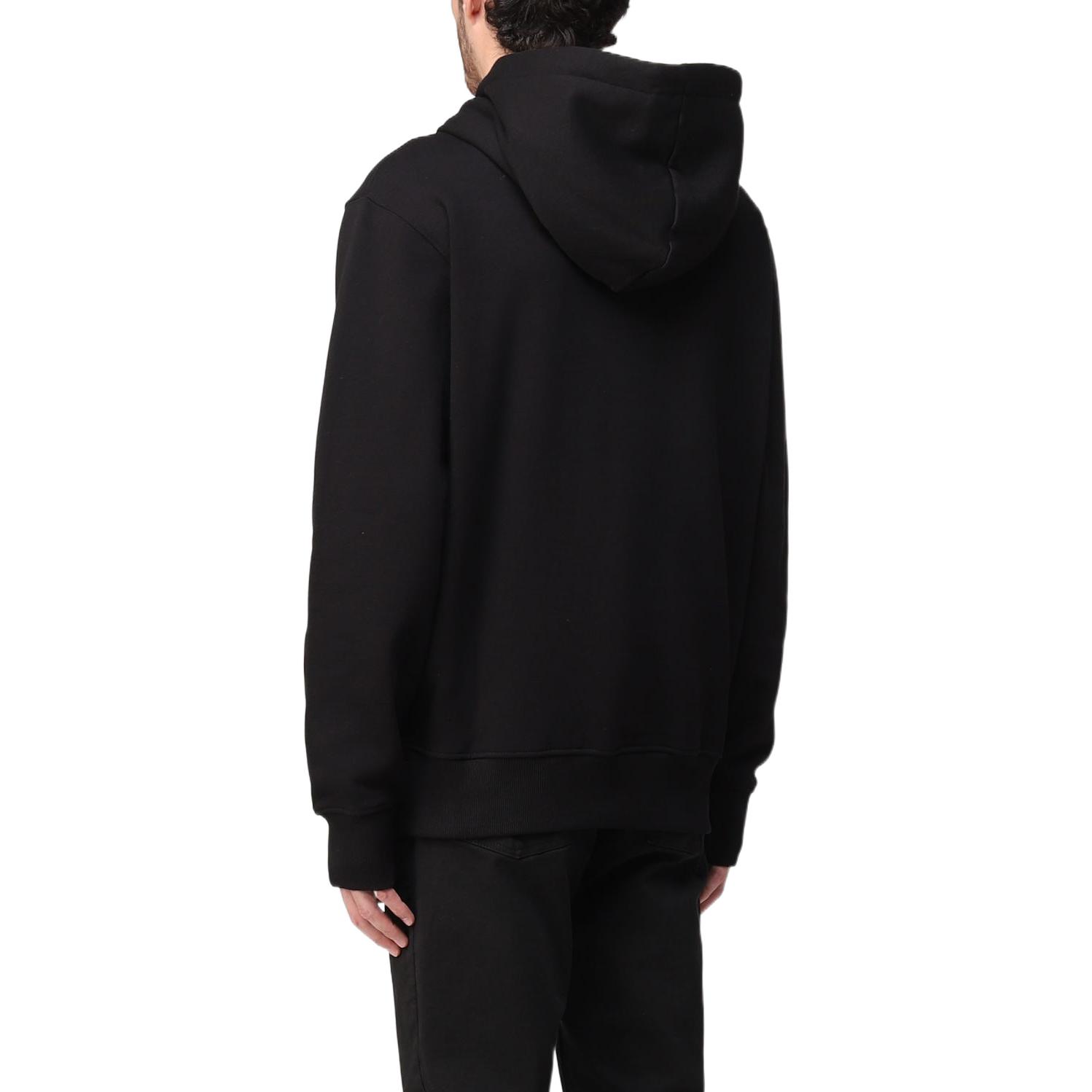 Purchase VERSACE JEANS COUTURE 男士黑色字母印花連帽衫 SS22。 73GAIT05-CF00T-00G89