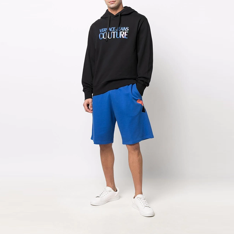 VERSACE JEANS COUTURE SS22 Black Logo Print Hoodie  Casual Long Sleeve. 72GAIP02-CF06P-OT5 圖 4