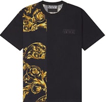 VERSACE JEANS COUTURE SS22 Floral Crewneck T-Shirt Black . E72GAH6R9-EJS049-EG89 VERSACE JEANS COUTURE SS22 Floral Crewneck T-Shirt Black . E72GAH6R9-EJS049-EG89