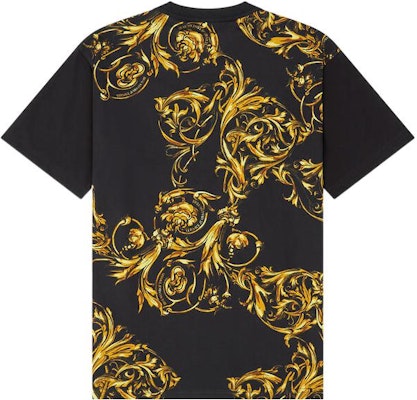 VERSACE JEANS COUTURE SS22 Floral Crewneck T-Shirt Black . E72GAH6R9-EJS049-EG89 Lookbook VERSACE JEANS COUTURE SS22 Floral Crewneck T-Shirt Black . E72GAH6R9-EJS049-EG89