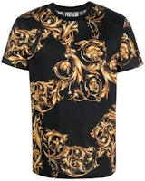 VERSACE JEANS COUTURE SS22 Graphic Print Crewneck T-Shirt Black Edition 72GAH6S0-JS049-G89 VERSACE JEANS COUTURE SS22 Graphic Print Crewneck T-Shirt Black Edition 72GAH6S0-JS049-G89