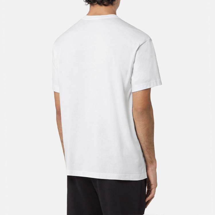 Purchase VERSACE JEANS COUTURE SS22 Large Logo Print Crew Neck White  T-Shirt E72GAH-F02EC-J00F