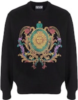 VERSACE JEANS COUTURE SS22 Logo Print Black Long Sleeve Sweatshirt Men 72GAIF0-2CF01F-899 VERSACE JEANS COUTURE SS22 Logo Print Black Long Sleeve Sweatshirt Men 72GAIF0-2CF01F-899