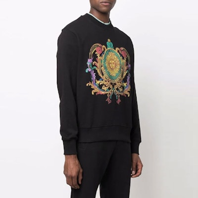 VERSACE JEANS COUTURE SS22 標誌印花黑色長袖男士衛衣 72GAIF0-2CF01F-899 Shop VERSACE JEANS COUTURE SS22 標誌印花黑色長袖男士衛衣 72GAIF0-2CF01F-899