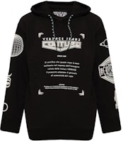 VERSACE JEANS COUTURE SS22 Logo Print Drawstring Hoodie Black Men’s. 73GAIT19-CF00O-899 VERSACE JEANS COUTURE SS22 Logo Print Drawstring Hoodie Black Men’s. 73GAIT19-CF00O-899