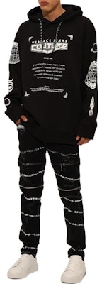 VERSACE JEANS COUTURE SS22 黑色抽繩連帽衫 男士 logo印花衛衣 73GAIT19-CF00O-899 Lookbook VERSACE JEANS COUTURE SS22 黑色抽繩連帽衫 男士 logo印花衛衣 73GAIT19-CF00O-899