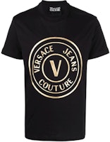 VERSACE JEANS COUTURE SS22 Logo Print Pullover Short Sleeve T-Shirt Black Men 72GAHT0-3CJ00T-G89 VERSACE JEANS COUTURE SS22 Logo Print Pullover Short Sleeve T-Shirt Black Men 72GAHT0-3CJ00T-G89