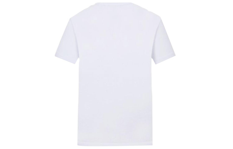 Lookbook 베르사체 진 쿠튀르 SS22 로고 프린트 반팔 티셔츠 남성용 화이트. 72GAHP11-CJWAP-003