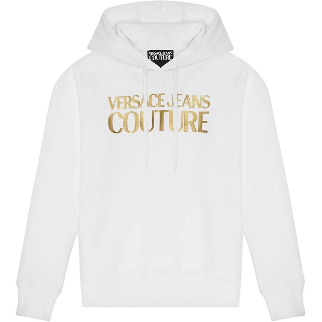 VERSACE JEANS COUTURE SS22 Logo Print White Sweatshirt Men 72GAIT01-CF01T-G03