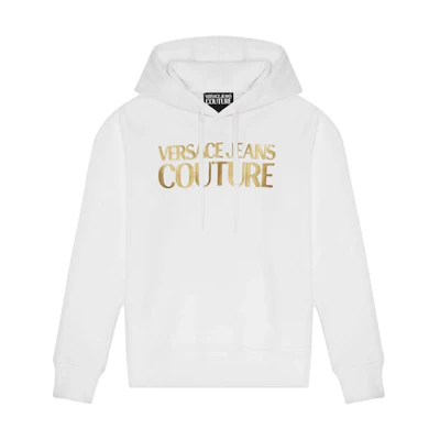 VERSACE JEANS COUTURE SS22 Logo Print White Sweatshirt Men 72GAIT01-CF01T-G03