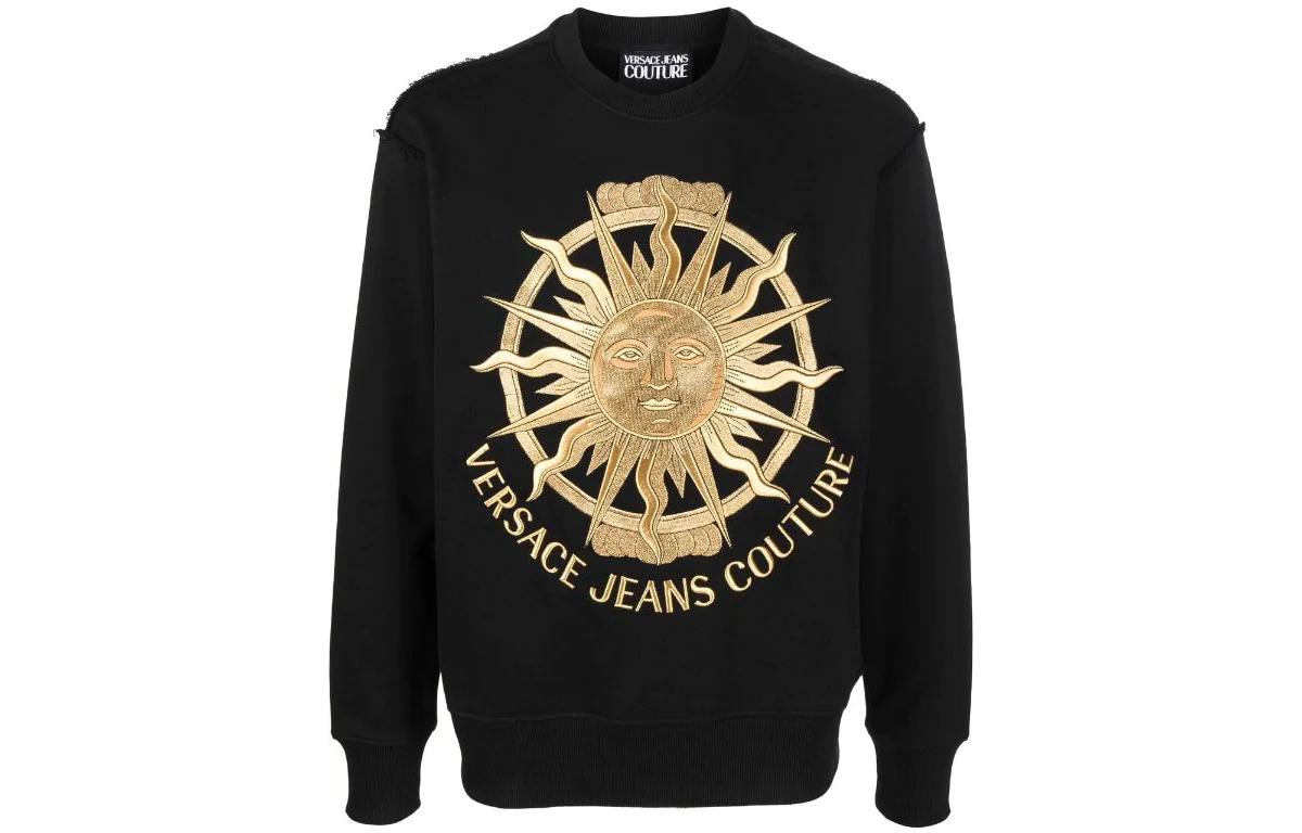 Versace Jeans Couture SS22 Medusa Embroidered Crewneck Sweatshirt Black Mens. 72GAIT1-0CF01-TG89 圖 2
