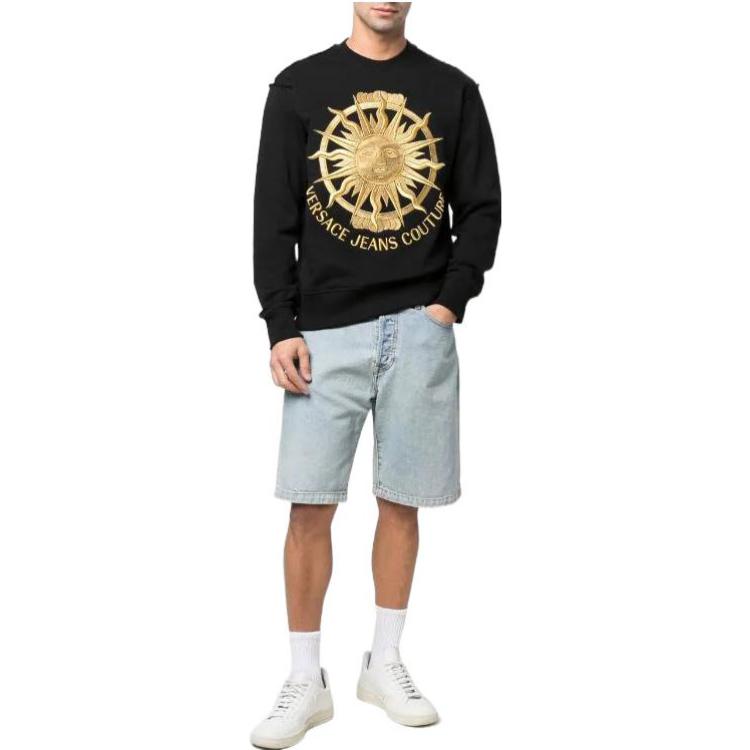 Versace Jeans Couture SS22 Medusa Embroidered Crewneck Sweatshirt Black Mens. 72GAIT1-0CF01-TG89 圖 3