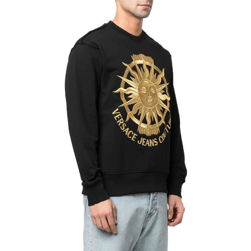 Versace Jeans Couture SS22 Medusa Embroidered Crewneck Sweatshirt Black Mens. 72GAIT1-0CF01-TG89 圖 5