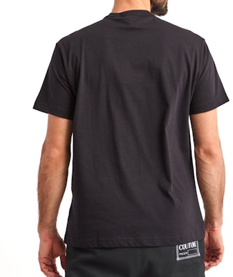 Camiseta Negra VERSACE JEANS COUTURE SS22 con Logo Metálico. 72GAHT16-CJ00O-G89 Cheap Camiseta Negra VERSACE JEANS COUTURE SS22 con Logo Metálico. 72GAHT16-CJ00O-G89