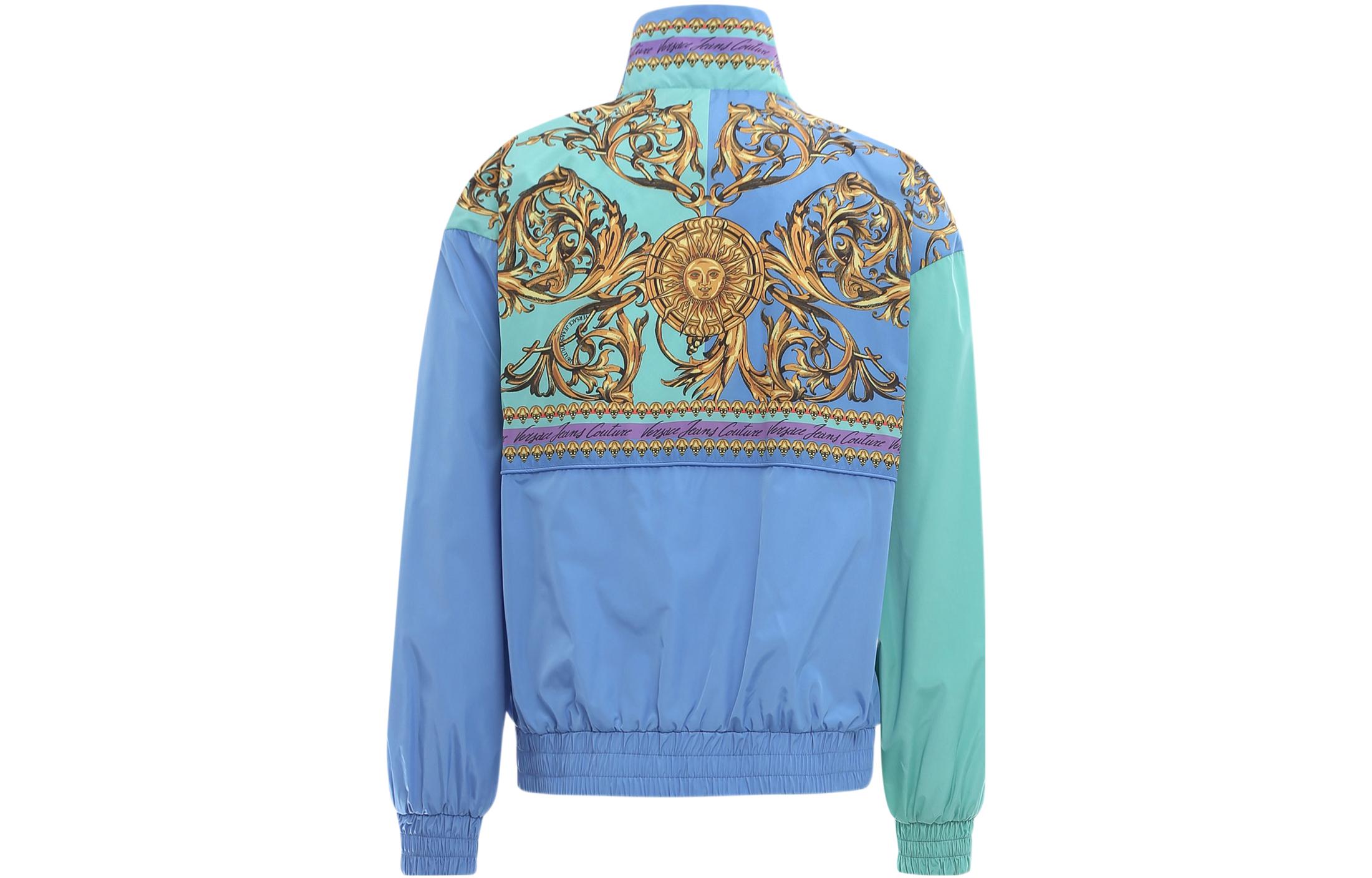 VERSACE JEANS COUTURE SS22 Patchwork Printed Zip Jacket Blue for Men. 72GAS41DCQS28-G12 圖 3