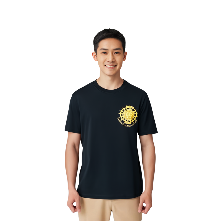 Details for VERSACE JEANS COUTURE SS22 Sun Print Crewneck Pullover T-Shirt Black . 72GAHT23-CJ00T-899