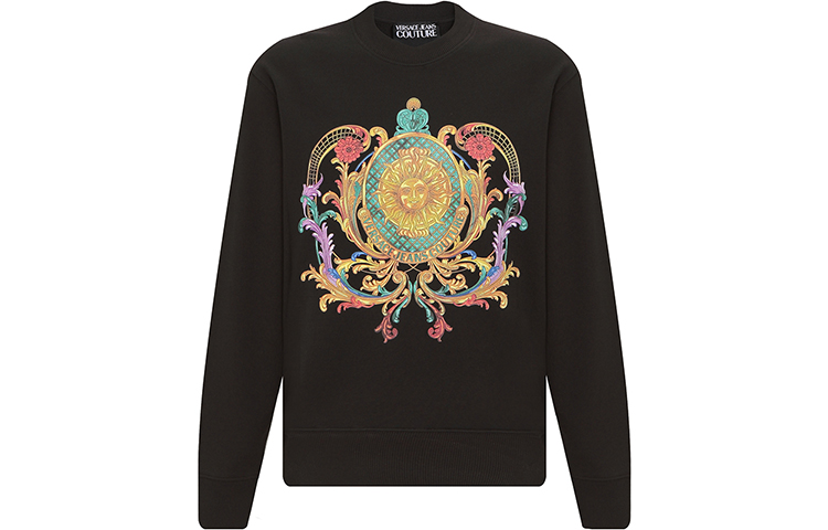 VERSACE JEANS COUTURE SS22 Sun Print Pullover Sweatshirt Black . 72GAIF02 CF01F-0899 圖 2