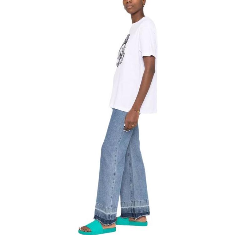 Purchase ヴェルサーチ ジーンズ クチュール SS22 サンプリント ユニセックス ホワイトTシャツ 72GAHT1-1CJ00T-003-WHT