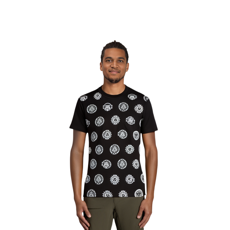 Details for 範思哲牛仔時尚 SS22 V-Emblem 棉質T恤 黑色 E72GAH6S4-EJS047-E899