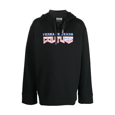 VERSACE JEANS COUTURE SS23 Black Casual Printed Sweatshirt. 73GAIP-04CF01P-899