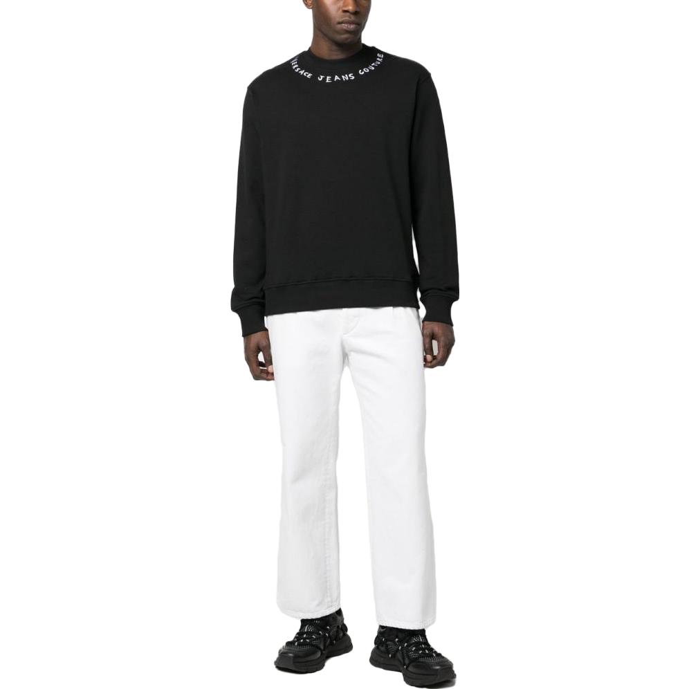 VERSACE JEANS COUTURE SS23  Black Crewneck Sweatshirt with Letter Print. 74GAIT17-CF01T-899 圖 3