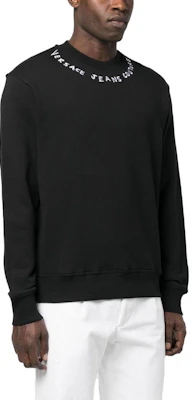 VERSACE JEANS COUTURE SS23 Black Crewneck Sweatshirt with Letter Print. 74GAIT17-CF01T-899 Purchase VERSACE JEANS COUTURE SS23 Black Crewneck Sweatshirt with Letter Print. 74GAIT17-CF01T-899