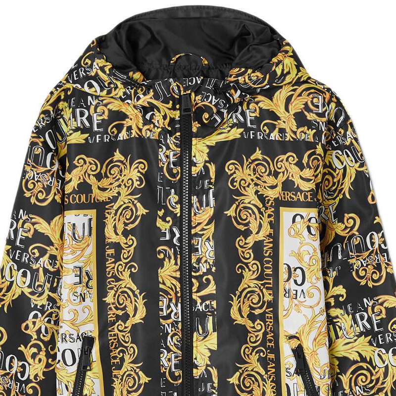 Details for 范思哲牛仔高定 SS23 黑金巴洛克印花防风夹克. E74GASD06-ECQS56-EL01