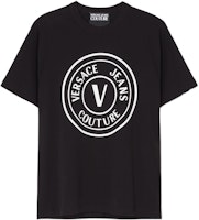 VERSACE JEANS COUTURE SS23 Black Letter Logo Print Short Sleeve T-Shirt E73GAHT28-ECJ00T-E899 VERSACE JEANS COUTURE SS23 Black Letter Logo Print Short Sleeve T-Shirt E73GAHT28-ECJ00T-E899