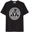 Buy VERSACE JEANS COUTURE SS23 Black Letter Logo Print Short Sleeve T-Shirt E73GAHT28-ECJ00T-E899